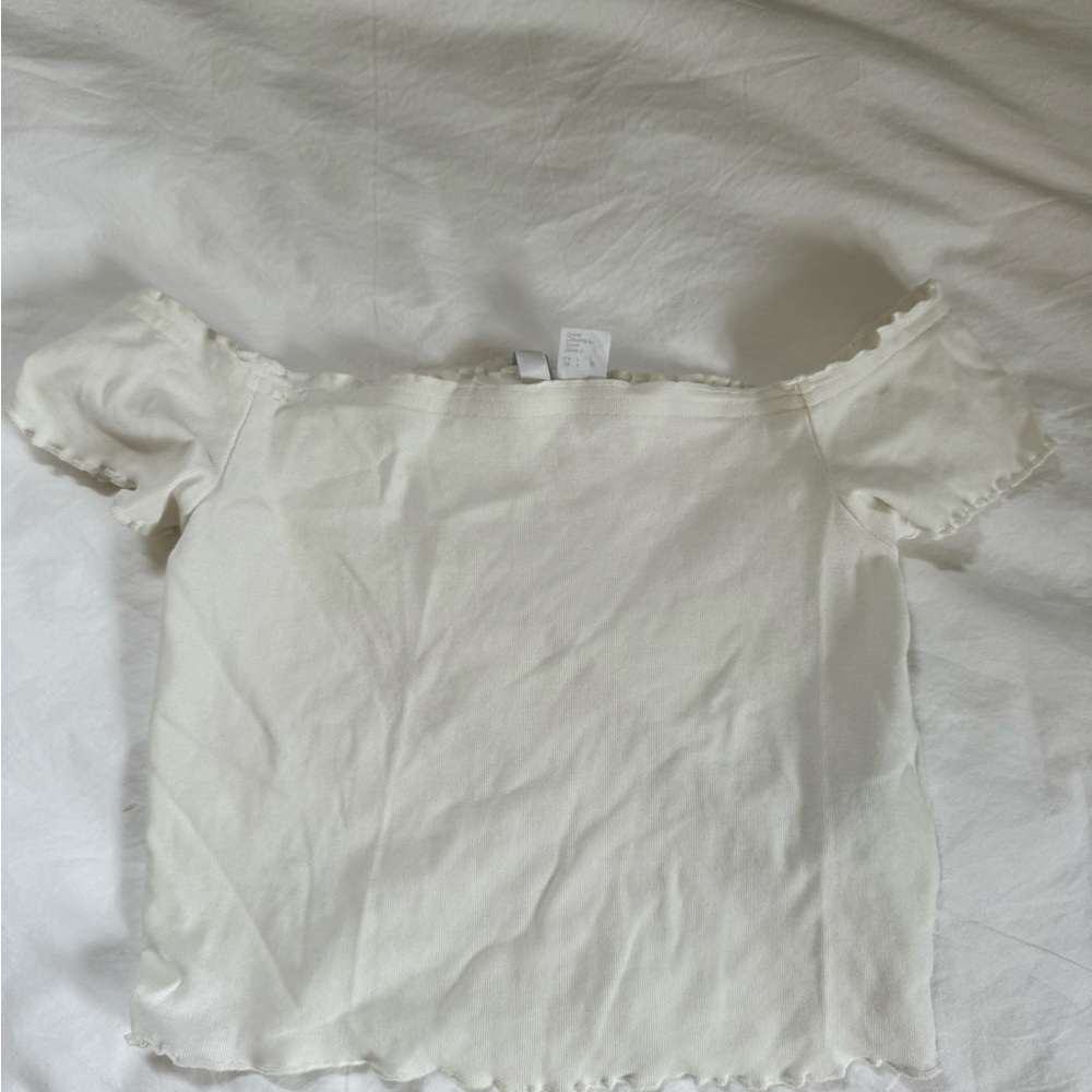Women's Off-Shoulder Cream Top